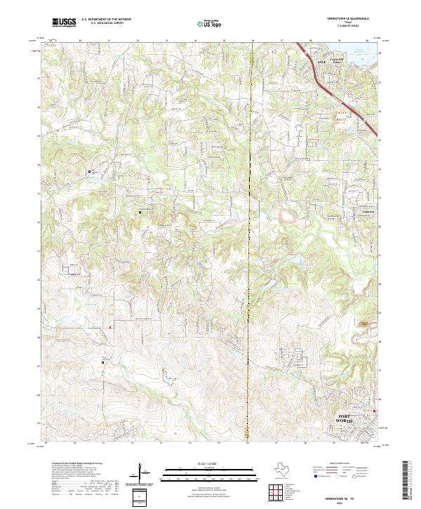 USGS Topographic Map – Springtown SE