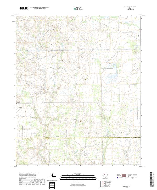 USGS Topographic Map – Spur NW