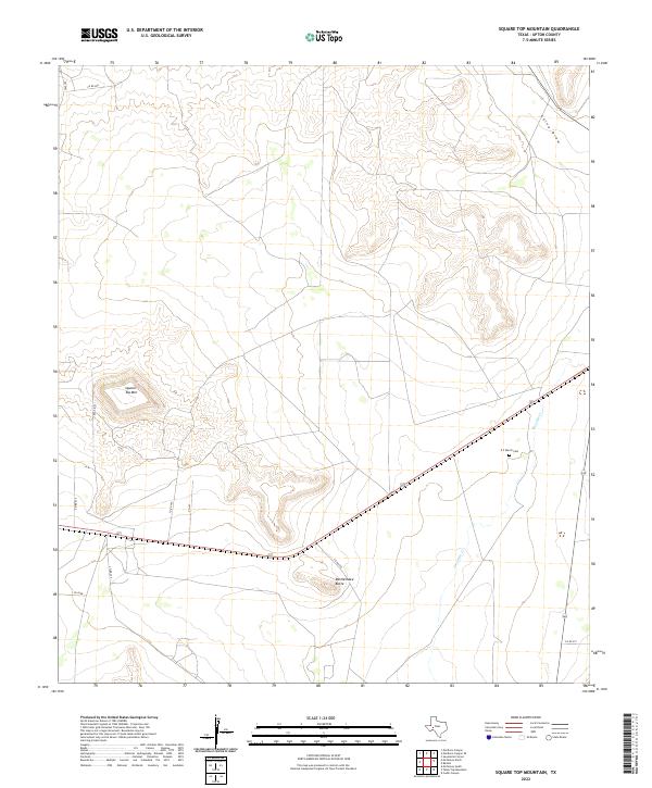 USGS Topographic Map – Square Top Mountain