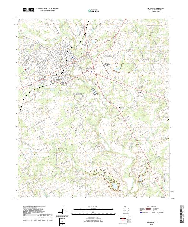 USGS Topographic Map – Stephenville