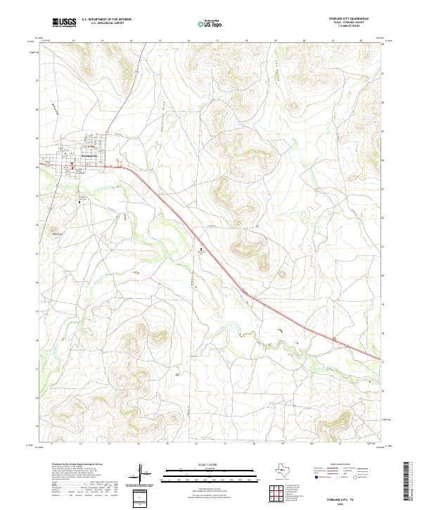 USGS Topographic Map – Sterling City