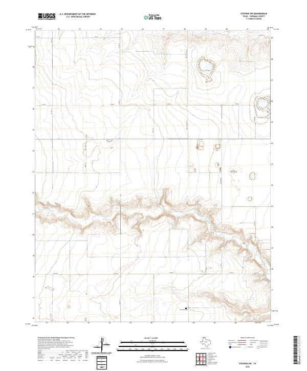 USGS Topographic Map – Stevens SW
