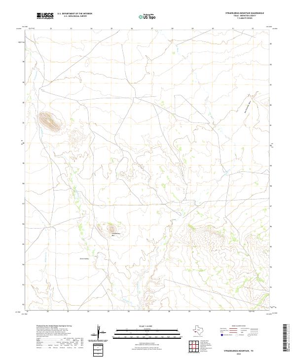 USGS Topographic Map – Straddlebug Mountain