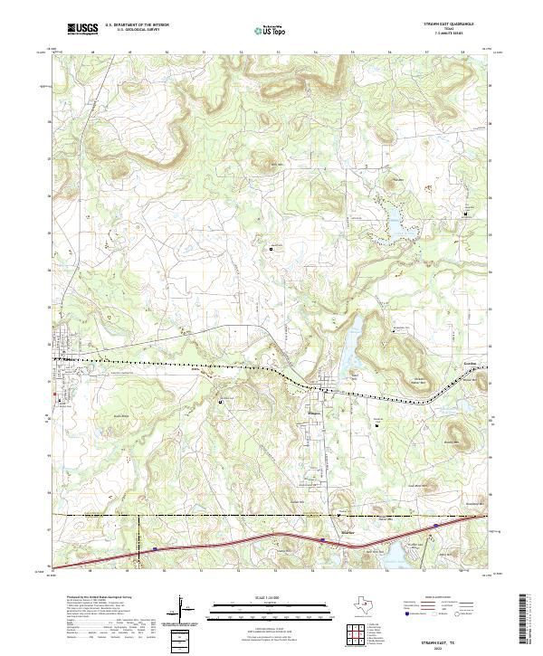 USGS Topographic Map – Strawn East
