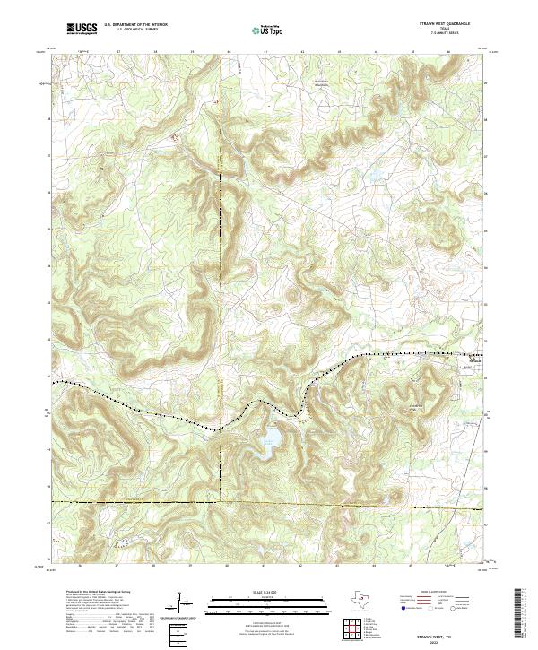 USGS Topographic Map – Strawn West