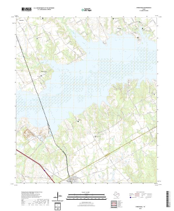 USGS Topographic Map – Streetman