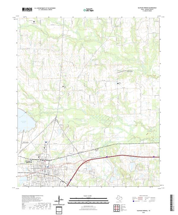 USGS Topographic Map – Sulphur Springs