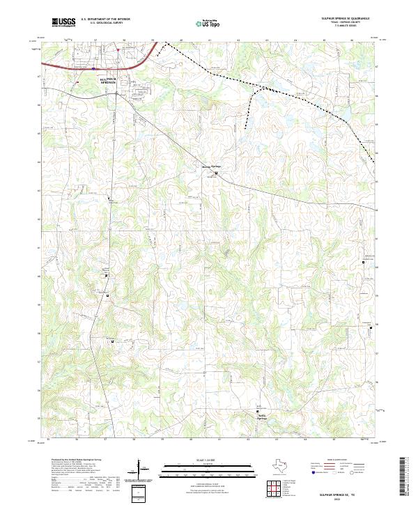 USGS Topographic Map – Sulphur Springs SE