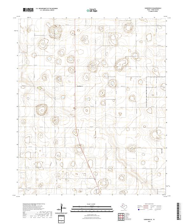 USGS Topographic Map – Sundown SE
