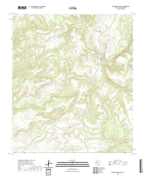 USGS Topographic Map – Swayback Mountain