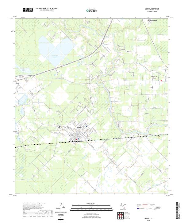 USGS Topographic Map – Sweeny