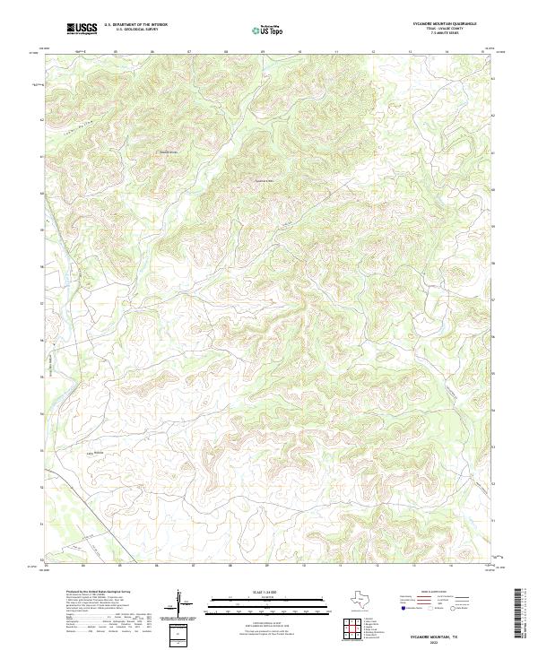 USGS Topographic Map – Sycamore Mountain