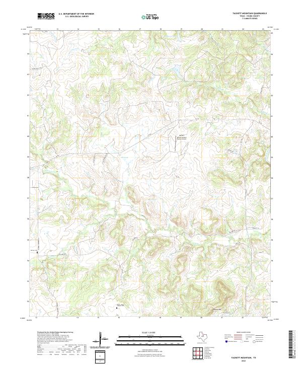 USGS Topographic Map – Tackett Mountain