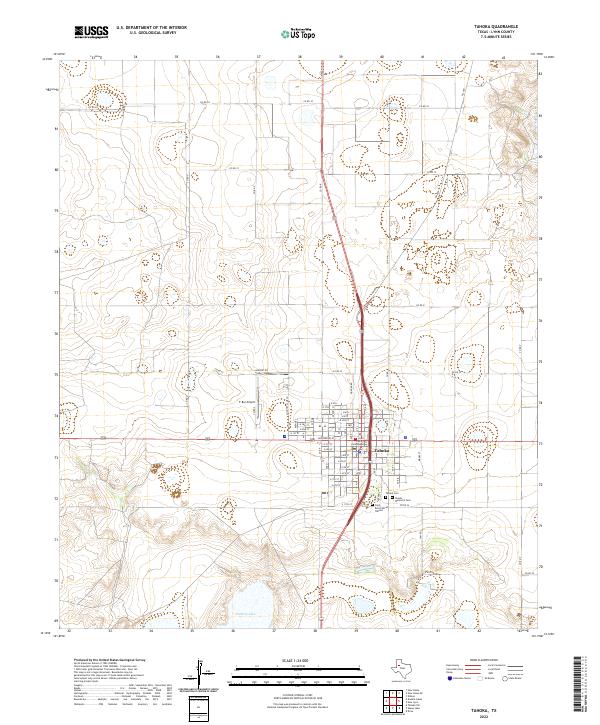 USGS Topographic Map – Tahoka