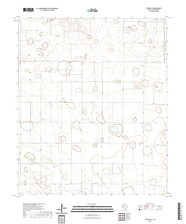 USGS Topographic Map – Tahoka SW