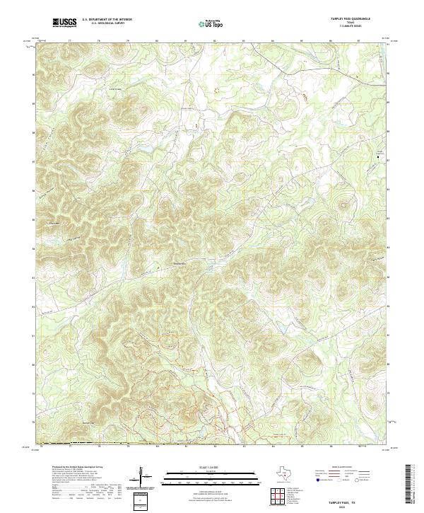 USGS Topographic Map – Tarpley Pass
