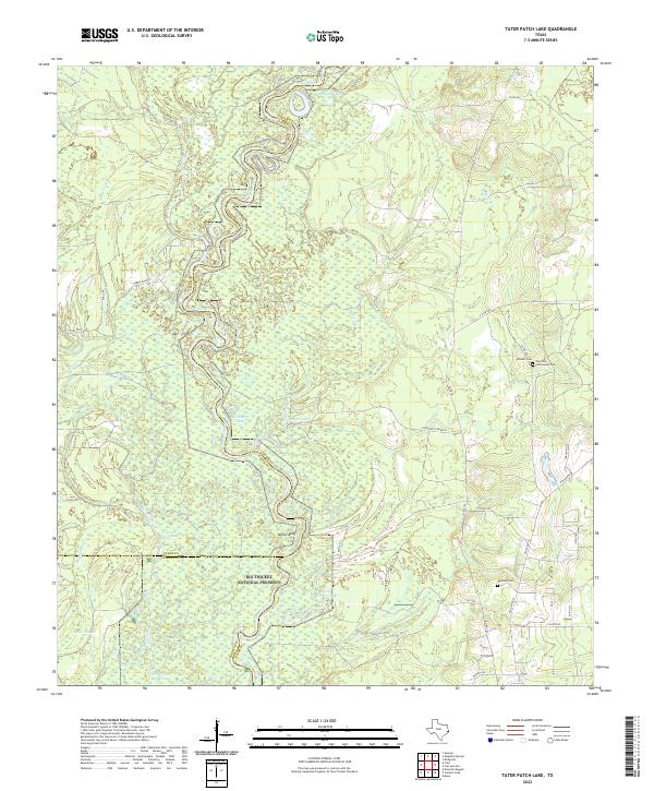 USGS Topographic Map – Tater Patch Lake