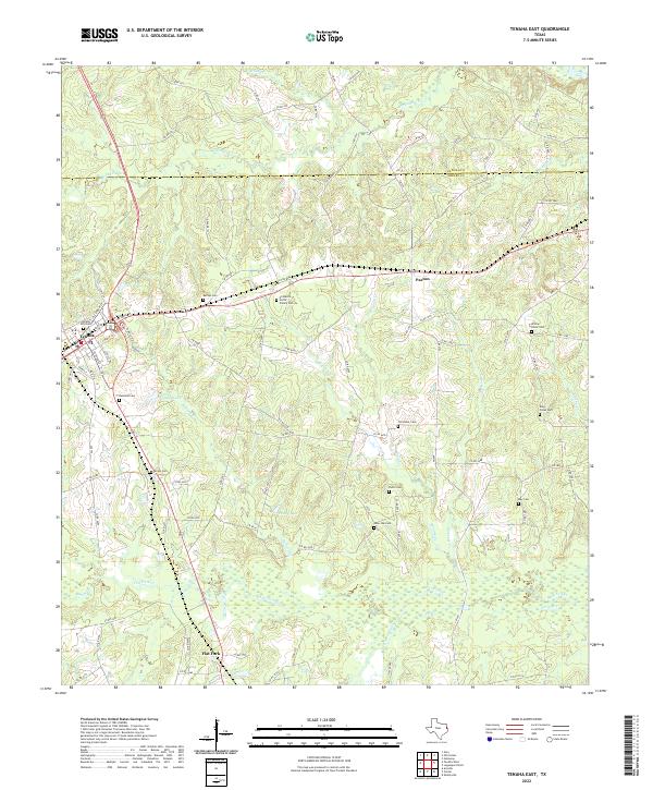 USGS Topographic Map – Tenaha East