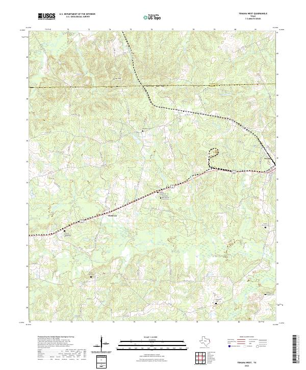 USGS Topographic Map – Tenaha West