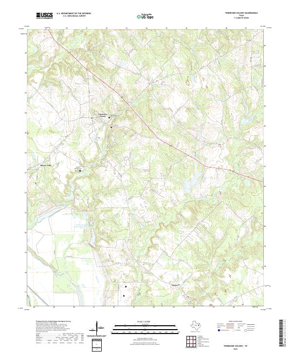 USGS Topographic Map – Tennessee Colony