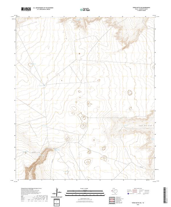 USGS Topographic Map – Tepee Butte SW