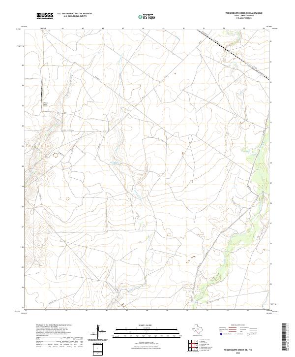 USGS Topographic Map – Tequesquite Creek NE