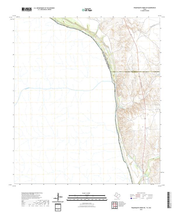 USGS Topographic Map – Tequesquite Creek SW
