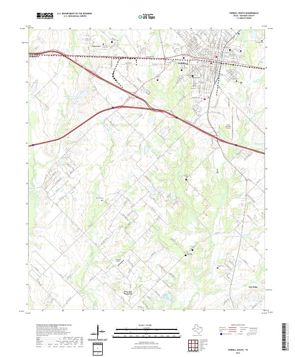 USGS Topographic Map – Terrell South