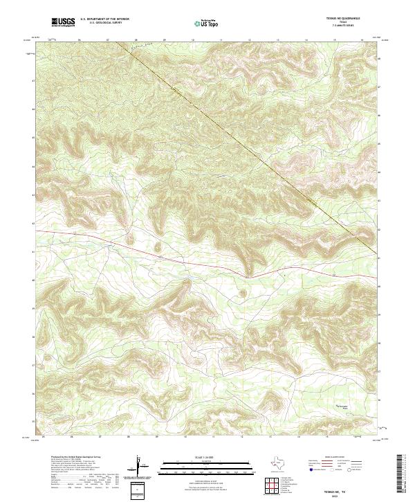 2022 Map of Tesnus NE, 2022 Print