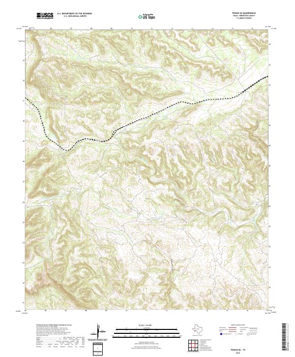 USGS Topographic Map – Tesnus SE