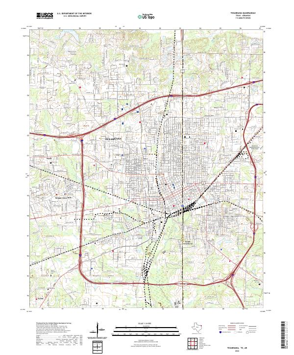 USGS Topographic Map – Texarkana