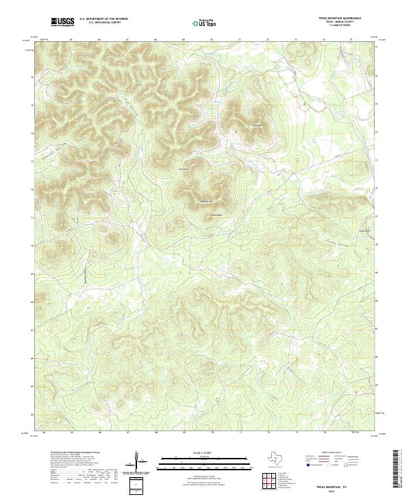 USGS Topographic Map – Texas Mountain
