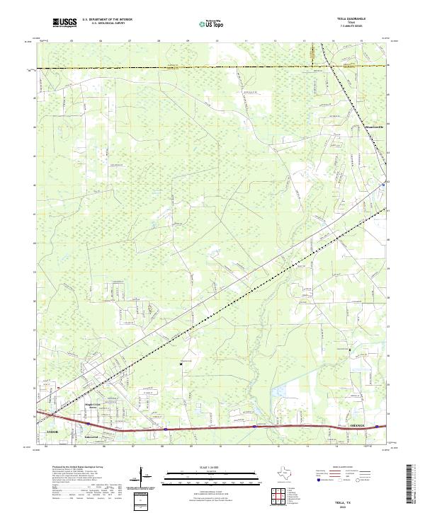USGS Topographic Map – Texla