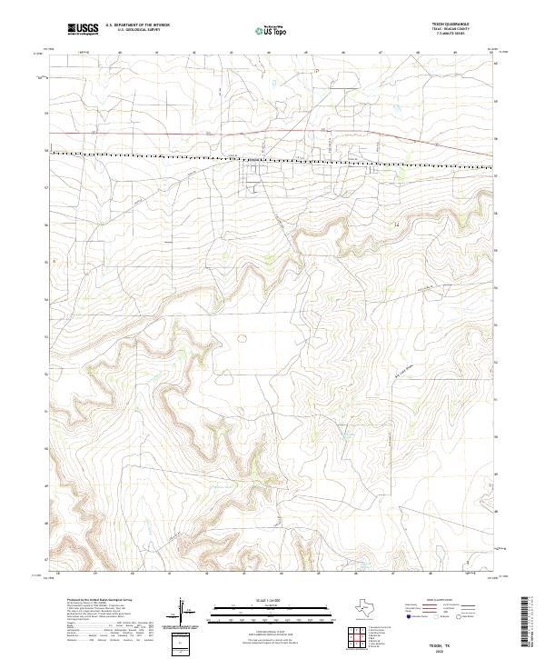 USGS Topographic Map – Texon