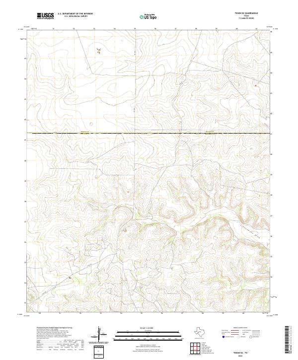 2022 Map of Texon SE, 2022 Print