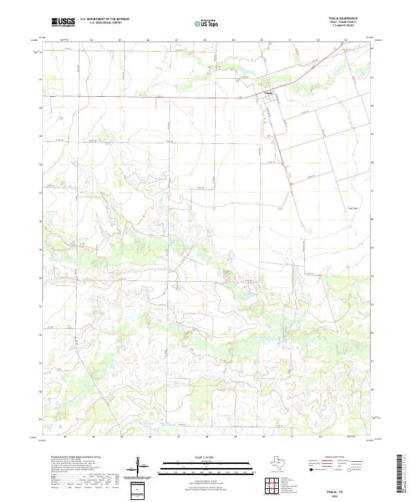 USGS Topographic Map – Thalia