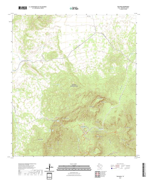 USGS Topographic Map – The Basin