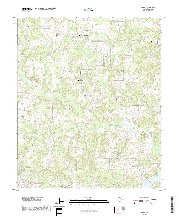 USGS Topographic Map – Thomas