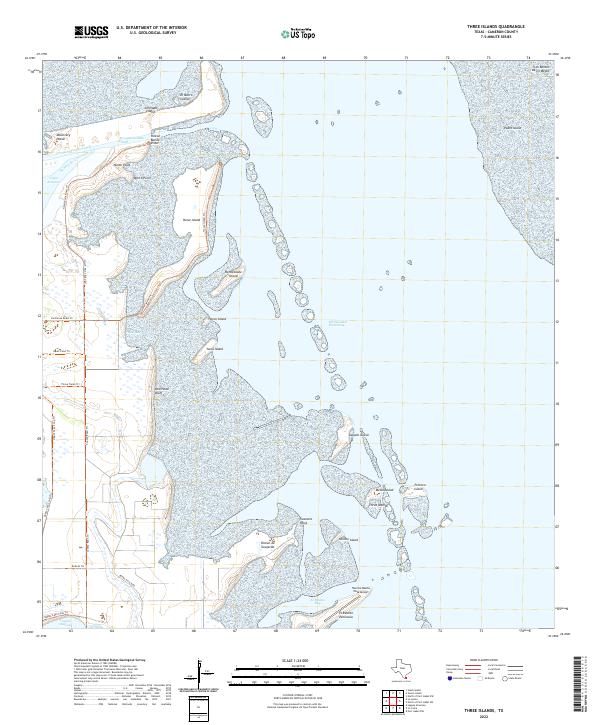 USGS Topographic Map – Three Islands
