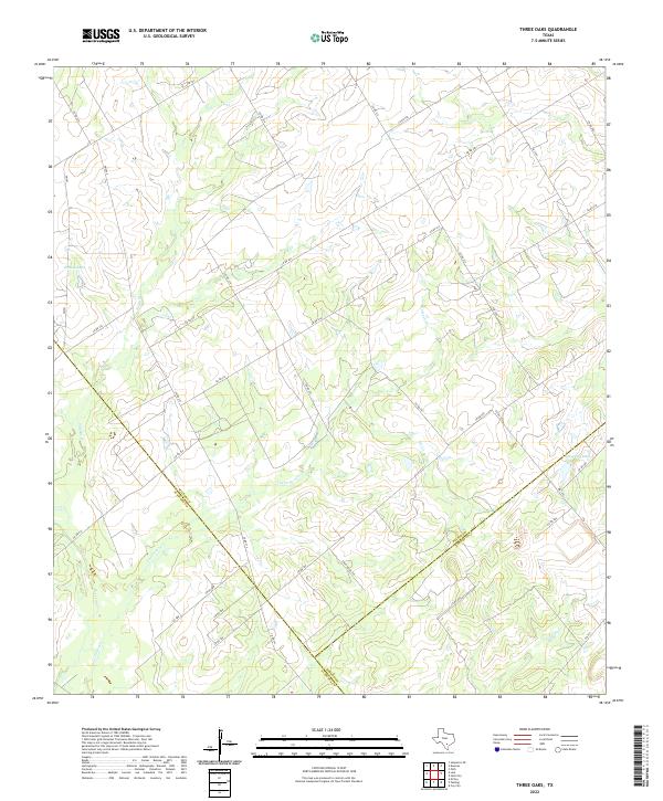USGS Topographic Map – Three Oaks