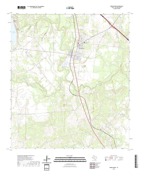 USGS Topographic Map – Three Rivers