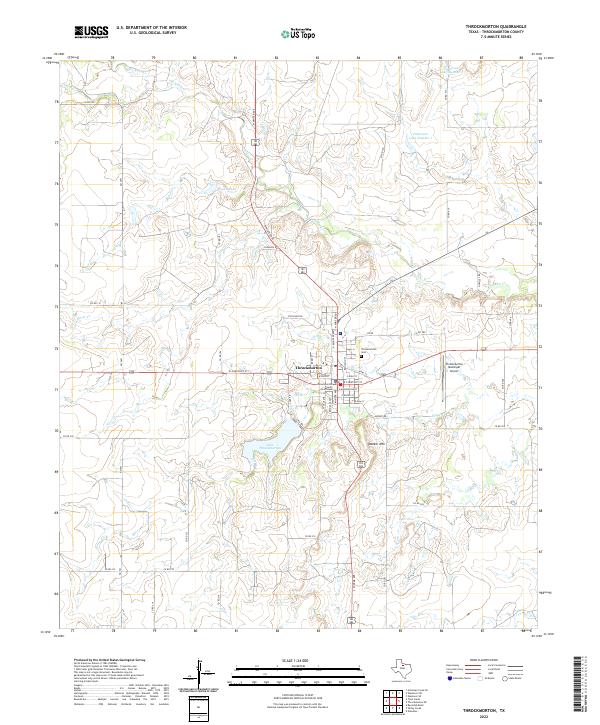 USGS Topographic Map – Throckmorton