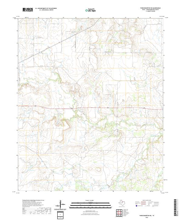 USGS Topographic Map – Throckmorton NE