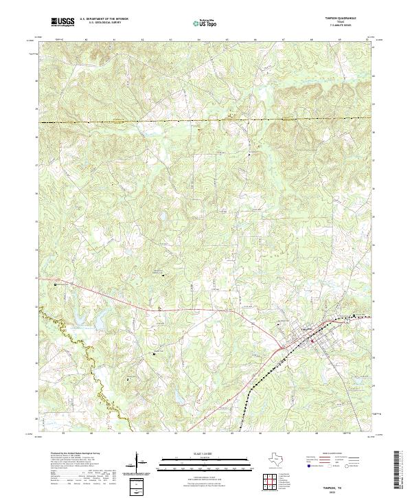 USGS Topographic Map – Timpson
