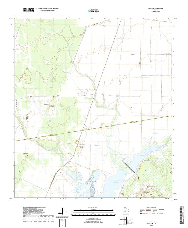 USGS Topographic Map – Tivoli SW