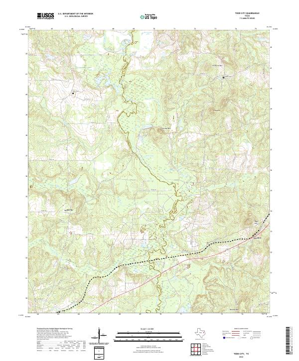 USGS Topographic Map – Todd City