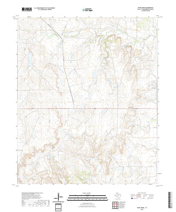 USGS Topographic Map – Tonk Creek