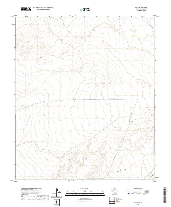 USGS Topographic Map – Toyah SW
