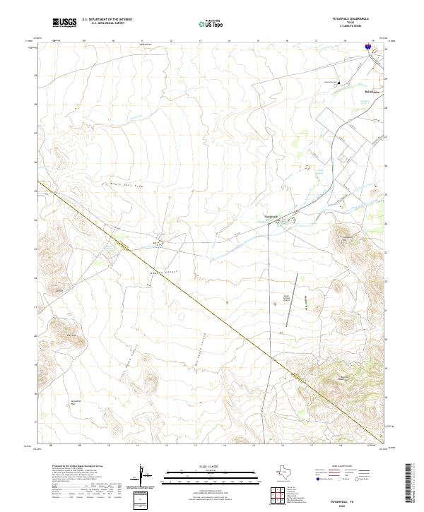 USGS Topographic Map – Toyahvale