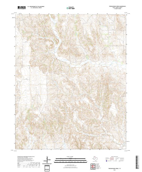 USGS Topographic Map – Troublesome Creek
